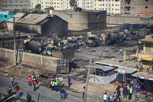 The aftermath of a huge gas blast in Embakasi Nairobi last night.