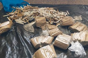 Rolls of bhang seized