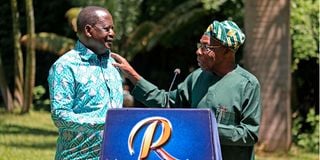 Raila Odinga and Olusegun Obasanjo