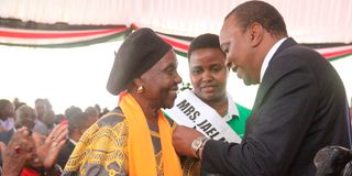 Jael Mbogo and Uhuru Kenyatta