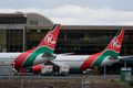 Kenya Airways planes at the Jomo Kenyatta International Airport