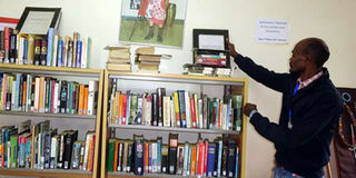 A librarian at the Kenya National Library Services 