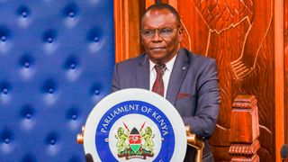 Kisii Deputy Governor Robert Monda before the Senate for his impeachment hearing on Wednesday, March 13, 2024.
