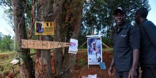 Shoes belonging to Kiptum