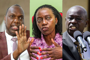 Jeremiah Kioni, Martha Karua and Deputy President Rigathi Gachagua.