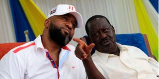 Hassan Joho and Raila Odinga