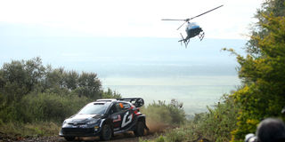 Kalle Rovanpera, navigated by Jonne Halttunen on a Toyota Yaris 