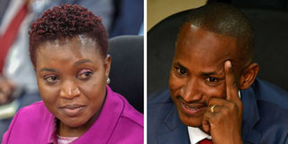 Embakasi East MP Babu Owino and Health CS Susan Nakhumicha.