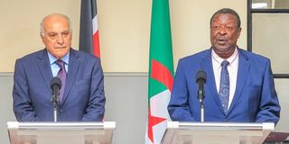 Algerian Foreign Minister Ahmed Attaf Musalia Mudavadi