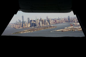 New York City's Lower Manhattan and Governors Island.