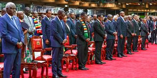 President William Ruto speaking at the African Fertiliser and Soil Health Summit in Nairobi