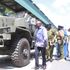 Prof Kindiki after flagging off the 2nd batch of 10 military Armoured Personnel Carriers (APC) at the Mombasa Port on Tuesday.