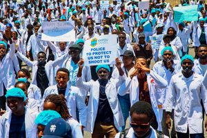 Striking doctors