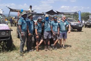 Participants during the Rhino Charge Offroad Competition inspection in Torosei, Kajiado Prefecture, on May 31, 2024. 