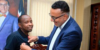 Patrick Mwalua and Najib Balala