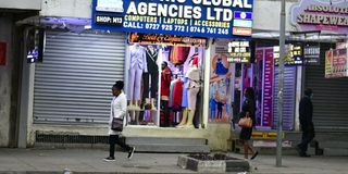 A number of businesses opened along Moi Avenue 