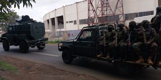 A contingent of KDF officers