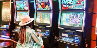 A travellers at the Royal Palm Casino inside cruise ship MSC Splendida. Clara Orina