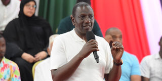 william ruto mombasa townhall speaking