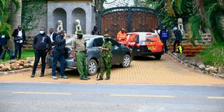 car that police towed away from Jimi Wanjigi's home