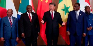 Xi Jinping and Cyril Ramaphosa