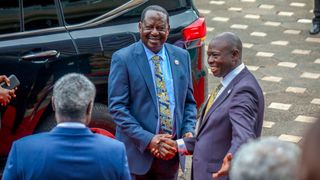 Opposition leader Raila Odinga and Deputy President Rigathi Gachagua
