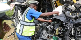 range rover accident mariakani wreckage