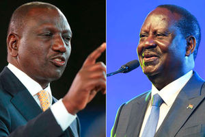 President William Ruto and Azimio la Umoja leader Raila Odinga