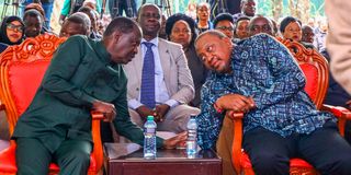 Raila Odinga and Uhuru Kenyatta