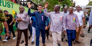 Deputy President Rigathi Gachagua and Mombasa Governor Abdulswamad Nassir 