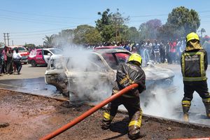 Car on fire