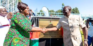 William Ruto with Gladys Wanga