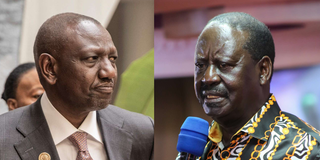 President William Ruto and Azimio leader Raila Odinga.