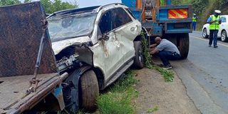 car haulier trailer rolled mai mahiu accident