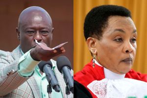 Impeached Deputy President Rigathi Gachagua and Deputy Chief Justice Philomena Mwilu