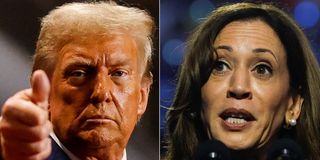 Donald Trump and Kamala Harris