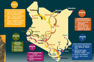 bhang weed trafficking routes in Kenya