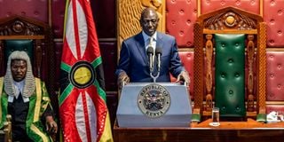 President William Ruto delivers the State of Nation address at Parliament 