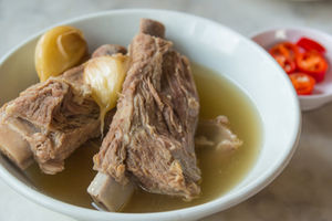 A plate of boiled meat. 