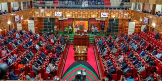 A joint sitting of the National Assembly and Senate.