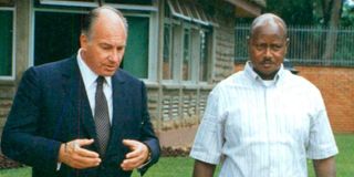Aga Khan and Yoweri Museveni 