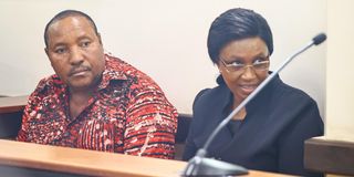Former Kiambu Governor Ferdinand Waititu and his wife Susan Wangari Ndung’u in court