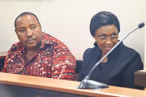 Former Kiambu Governor Ferdinand Waititu and his wife Susan Wangari Ndung’u in court