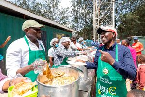 Johnson Sakaja and William Ruto