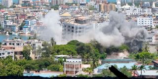 Demolished building