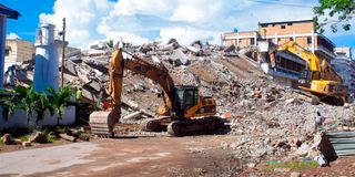 Demolished building
