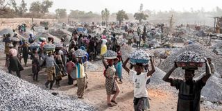 Burkina Faso granite miners
