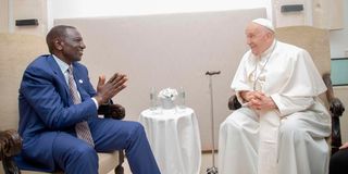 President William Ruto and Pope Francis