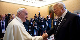 Pope Francis and President Donald Trump 