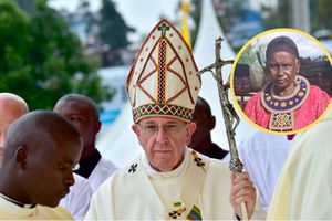 Pope Francis and Lydia Letipila